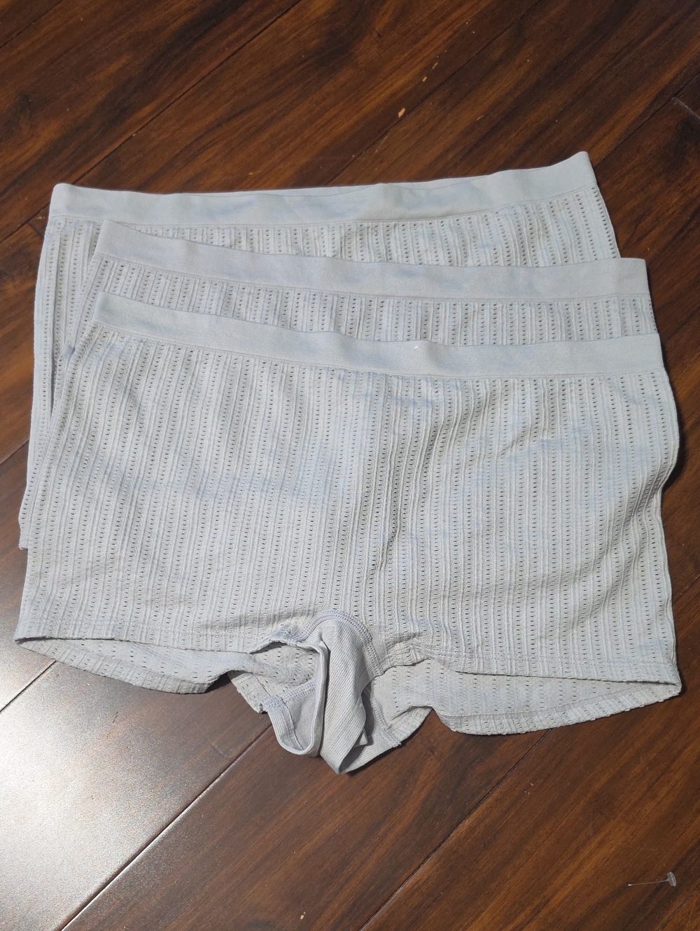 Auden Light Gray Ribbed Boyshort - Pack of 3